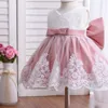 Kleinkind Mädchen Tutu Spitze Schleife Kleid Prinzessin Kleider für Baby Erstes Jahr Geburtstag Kleid Kleinkind Party Festzug Christeng Kleid