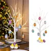 60 cm berken LED -licht Pasendecoraties voor huis Pasen kunstmatige boom bruiloft Decor Lights Happy Easter House Home Light