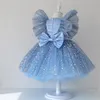 Baby Girl Tutu Party Gown Sequin Girls Dresses for Wedding 1- 5 Years Birthday Kids Clothes Princess Tulle Children Costume