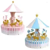 Fournitures de fête carrousel boîtes de faveur de mariage bonbons boîte de cadeaux pour fête bébé douche anniversaire décoration 1 ensemble