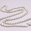 Chaines Fine Pure S925 Chaîne en argent sterling Femmes hommes 5 mm Câble Collier 55 cm 27-28G 22NCH