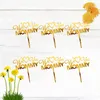 Festive Supplies 6PCS Mom We Love You Letters Printed Cake Picks Delicate Mother's Day Cupcake Decor For Home Party Evening Mall