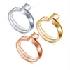 Single T-Shape Band Rings 925 Sterling Silver Gold Rose Ring Fashion Classic Woman Luxury Jewelry