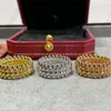 Moda Złota Bullet Pierścień miłosna Pierścień Pierścień Luksusowa biżuteria dla kobiet Rose Gold Eternity Pary Prezenty Wedding C Rozmiar 6 7 8 z pudełkiem NOWOŚĆ
