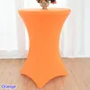 Party Decoratie 1 pc 60cm80cm Spandex Lycra Cocktail Table Covers Wit en Black High Stretch Bar Linnen Bruiloft Decor