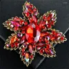 Brooches European And American Flower Brooch Trend Style Alloy Metal Pearl Rhinestone Drip Oil Women's Corsage