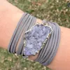 bracelet manchette violet