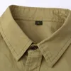 Camisas casuais masculinas camisa militar moda moda de manga curta cargo macho de bolso sólido trabalho de trabalho camisa social masculina#g