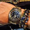 H￶gkvalitativ Top Business Wristwatch 116623 Vintage snidad rostfritt st￥l Automatisk mekanisk klocka Herrklockor Relogio273R