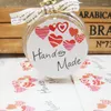 Gift Wrap 3.5cm 100PCS/Lot Sweet Heart Handmade Labels Paper Round Sealing Adhesive For DIY Hand Made /Cake /Candy