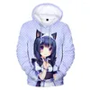 Felpe con cappuccio da uomo 2022 NEKOPARA Giochi Felpa con cappuccio Felpe con cartoni animati 3D Uomo / donna Pullover anime con cappuccio morbido Ragazzi / ragazze Cappotto pullover caldo