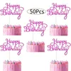 Festive Supplies Happy Birthday Cake Toppers Glitter Cardstock Baby Shower Kids Party Favors Decorations Decoration