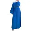 Ubranie etniczne Ramadan Abaya Dubai Dress Women Caftan Marocain Kaftan solidny podwójny rękaw hidżab długie szaty muzułmańskie ubrania ubrania