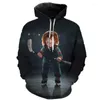 Hoodies masculinos 2022 Construa Horror Chucky Movie Moda 3D Padrão Sweatshirt Autumn Manga Longa Pullover