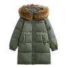 Damen Down Cotton-Padded Jacke weibliche Winter lang in Han Edition Kleidung lose fette mm jacke