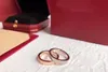 Mode couple populaire bagues or blanc or rose unique strass simple concepteur de bague de luxe pour femme hommes et femmes même style C Anel haute qualité avec boîte