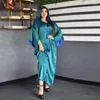 Roupas étnicas Dubai vestido de abaya muçulmano árabe para mulheres marroquinas kaftan capuz tassel tobe turkish islâmico jalabiya