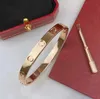 Modedesigner Armband für Frauen Männer Emaille Armreifen Schnalle Design Schmuck Rose Gold Silber Ca Buchstaben Armbänder Liebe Farbe mit originaler Samtbeutel 17cm 19cm