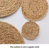 Table Mats Natural Water Gourd Woven Placemat Round Rattan Mat Heat Insulation And Anti-scalding Pad Decor