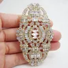 Brooches Gold Tone Art Deco Buckle Crown Brooch Pin Clear Austrian Rhinestone Crystal