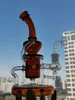 Mobius cam bong nargile shisha çift kol tutulması geri dönüştürücü stereo matris perc baş dab platformları su boruları