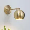 Wall Lamps Bedroom Bedside Lamp Nordic Copper LED Brass Light Living Room Kitchen Bathroom Aisle AC90-260V E27