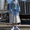 Erkek Hoodies Mavi Karikatür Hoodie Street Giyim Erkekler Hip Hop Amine Sweatshirt Kız Krover Üstler Sıradan Komik Sonbahar Japonya Harajuku Erkek