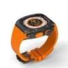 Per Apple Watch Ultra 49mm Kit mod AP in acciaio inossidabile premium Custodia protettiva in silicone Cinturino cinturino