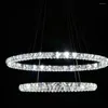 Pendant Lamps Dimmable Crystal Light Ring Lights Circle Rings Indoor Lamp Modern Lighting