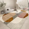 Tapis modernes pour le salon abstrait grand espace tapis moelleux de chambre ￠ coucher d￩cor de chambre de chevet gris gris ￩paissis tapis salon