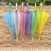 Ombrelli trasparenti da 20 pezzi Ombrelli in PVC trasparente Manico lungo 6 colori