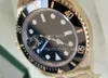 Men Watches Factory Sales Watch 2813 Automatische beweging 40 mm Nieuwe heren 18k geel goud zwart keramisch bezle -model met originele doos polshorloges