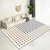 Dywany pluszowe szachownica do dekoracji salonu dywaniki sypialnia wystrój dywanu sofa sofa miękkie puszyste maty podłogowe