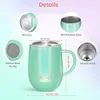 12oz Coffee Mug To Go 360 Ml Thermal Mugs Stainless Steel Insulated Reusable Coffee Without BPA Travel with Straw Coffee Cup new