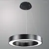 Lampy wiszące 40 60 80 cm proste nowoczesne światła LED Okrągłe koło zawiesin