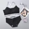 Soutien-gorge Ensembles Femme Soutien-gorge Ensemble Tops VS Femmes Fitness Sans Couture String Costume Sexy Sous-Vêtements En Dentelle BH Fille Lettre Lingerie