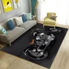 Teppiche 3D-gedruckter Motorrad-Teppich für Wohnzimmer-Dekoration, Teenager-Schlafzimmer-Dekor, Sofa-Teppiche, rutschfester Teppich, waschbare Matten