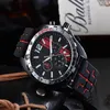 Silicone Strap Sports Militares Militares assistem 46mm Center Clock Calend￡rio Reloje Hom