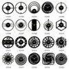 壁の時計ブラックリングクロックカーブ美学サーートペア付きサーチ透明なダイヤルビンテージデジタルウォッチホルロゲクォーツ