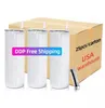 USA Warehouse 20 Oz Sublimation فارغ Tumplers tumbler مستقيم من الفولاذ المقاوم للصدأ مع القش TT1227