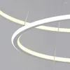 ペンダントランプモダン3サークルリングリビングルーム用のLEDライトラスターランプランプハンディング天井照明器具