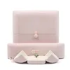 Double Open Jewelry Box Velvet Earring Ring Necklace Bracelet Gift Display Case Vintage Wedding Jewelry Storage Holder Packaging