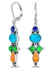 Pendientes colgantes bohemios Vintage plata Multicolor turquesa mujer moda fiesta larga ceremonia viento frío joyería