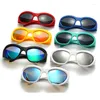 Solglasögon Märke Designer Wrap D-båge Män Kvinnor 2022 Mode Trendigt överdimensionerade Punk Solglasögon Körskydd Sportglasögon
