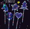 Br￶llopsfestdekor Led Bobo Luminous Balloon Transparent 3M Colorful Lights Balls Chirstmas Gifts Tree Unicorn Star Shape Sea RRC583