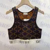 Jacquard Knitted Tanks Womens Knitwear Tops High End Ladies Tees Sports Underwear
