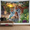 Tapisseries SepYue forêt tigre motif salon tapisserie chambre fond tenture murale Tatami chevet Art décor