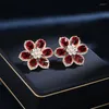 Stud Earrings Zircon Fashion Jewelry Women's Accessories Cardioid High Quality Process Grade Materials Korea