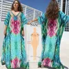 Women's Swimwear Casual Bikini Cover-ups Blue Tunic Sexy Striped Summer Beach Dress Elegant Women Wear Swim Suit Cover Up Q1135