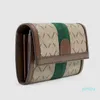 Ophidia Continental Wallet Vintage Women Long Standard Cover With Green Red Stripe Inner Pocket Pocket Credit Card Holder243V